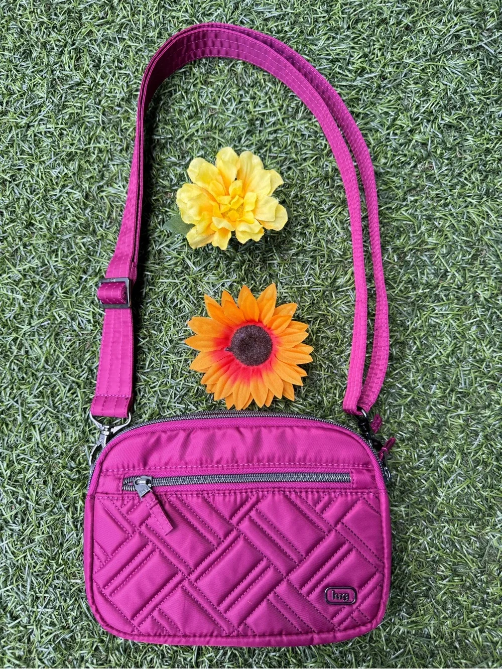 Lug Super Coupe 2 Convertible Crossbody Bag • Vibrant Magenta • NWOT